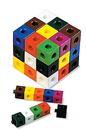 hand2mind Interlocking Snap Cubes, Plastic Cubes for Early Math, Connecting Cubes for Kids Learning, Math Manipulatives, Counting Cubes for Kids Math, Preschool Classroom Supplies (Set of 500)