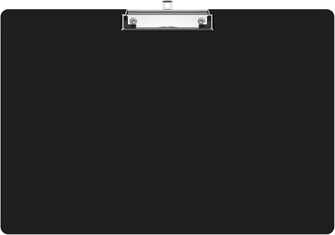Extra Large 11x17 Clipboards, Plastic Black Drawing Boards, Horizontal Clip Board, Landscape Layout. Suitable for Watercolor, Sketching, Painting. Art & Drafting Supply
