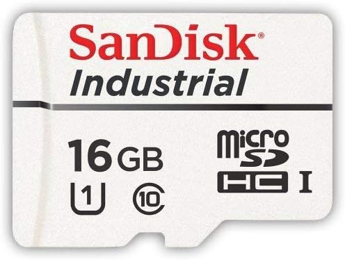 SanDisk Industrial 16GB Micro SD Memory Card Class 10 UHS-I MicroSDHC (Single Pack) in Case (SDSDQAF3-016G-I) Bundle with (1) Everything But Stromboli Card Reader