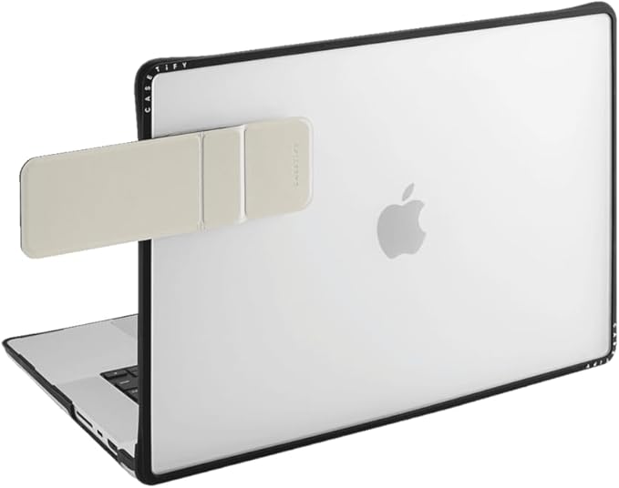 CASETiFY Snappy Laptop Phone Mount [Compatible with Magsafe] - Black/Beige