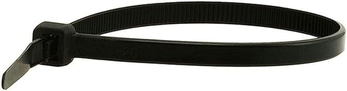 Monoprice 105797 8-Inch 50LBS Releasable Cable tie, 100-Piece/Pack, Black