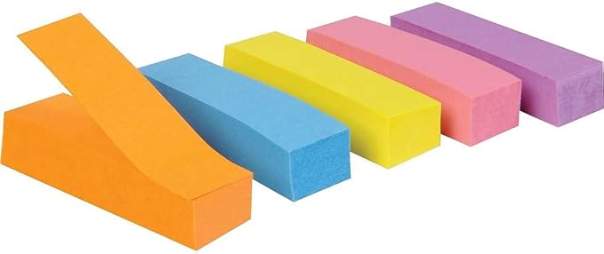 Staples Page Flags, 0.5", Assorted Colors, 500 Flags – Sticky Index Tabs for Marking, Highlighting & Organization
