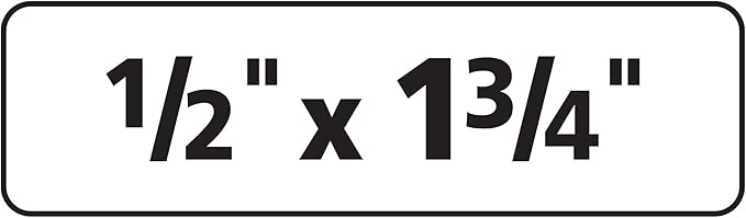 Avery Removable ID Labels, Sure Feed, Removable Adhesive, 0.5" x 1.75", 2,000 Labels (6467)
