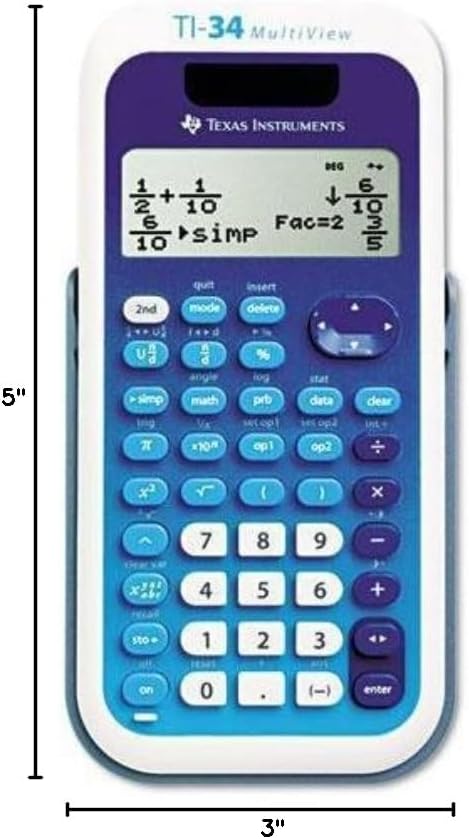 TI 34 Multi View Calc. Blue