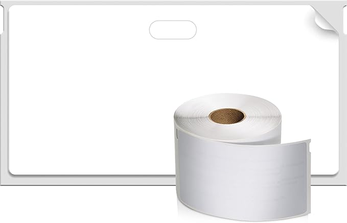 DYMO LW Self-Adhesive Name Badge Labels for LabelWriter Label Printers, White, 2-1/4'' x 4'', 1 roll of 250 (1760756)
