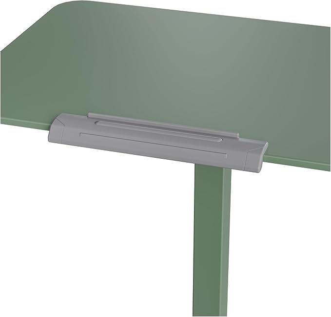 Seville Classics Airlift Height Adjustable Pneumatic Laptop Sit Stand Desk Mobile Rolling Cart, Computer Workstation for Home Office, Classroom, Sage Green, 25.6" Tilting Desktop