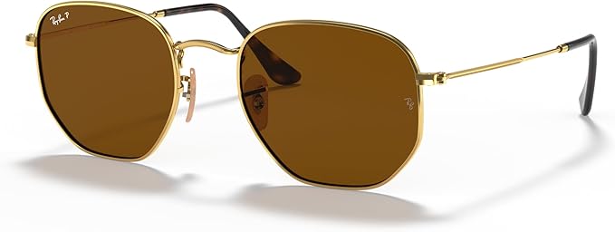 Ray-Ban unisex-adult Rb3548n Hexagonal Flat Lens Hexagonal Sunglasses