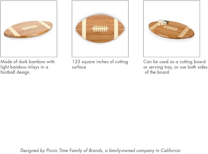 PICNIC TIME NCAA Virginia Cavaliers Touchdown! Bamboo Cutting Board
