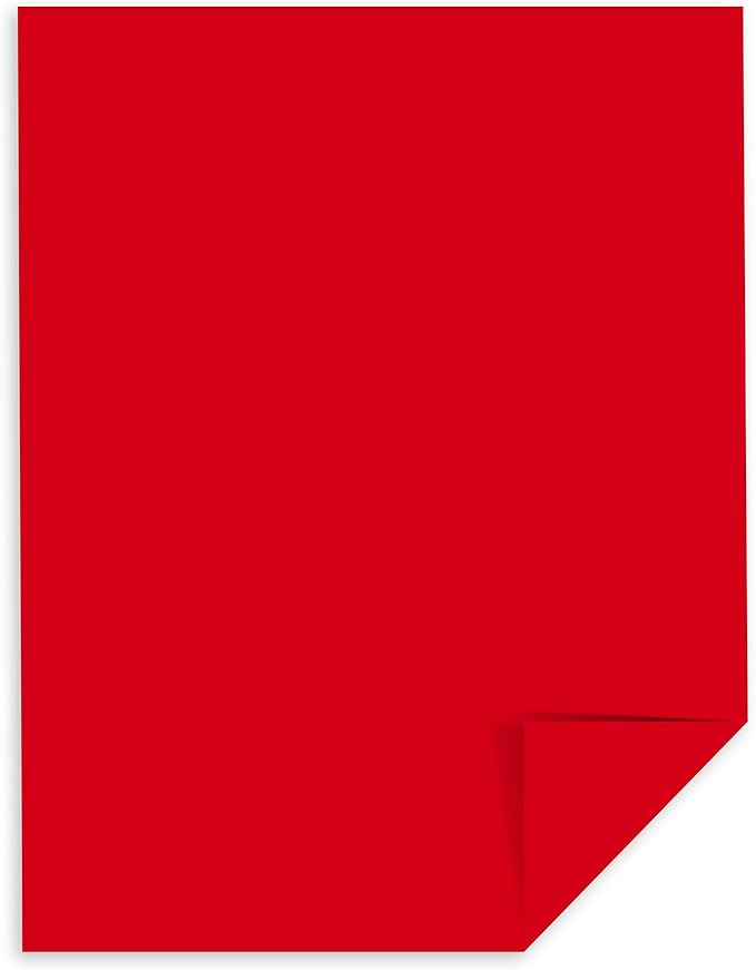 Learning Resources 22551 Astrobrights Color Paper, 8.5” x 11”, 24 lb / 89 gsm, Re-Entry Red, 500 Sheets