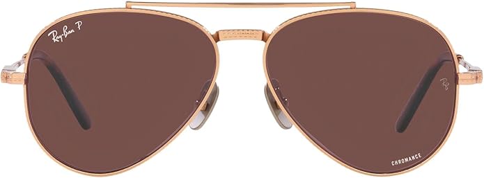 Ray-Ban Unisex Rb8225 Aviator Titanium Aviator Sunglasses