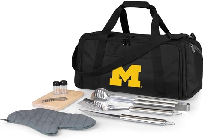 PICNIC TIME NCAA BBQ Kit Cooler Tote with Barbecue & Accessories
