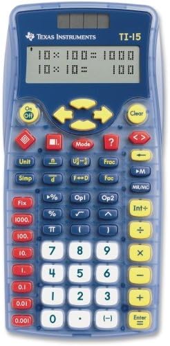 Texas Instruments TI-15 Explorer Elementary Calculator - 2 Line(s) - 11 Character(s) - Battery/Solar Powered - 6.9quot; x 3.5quot; x 0.7quot; - Blue