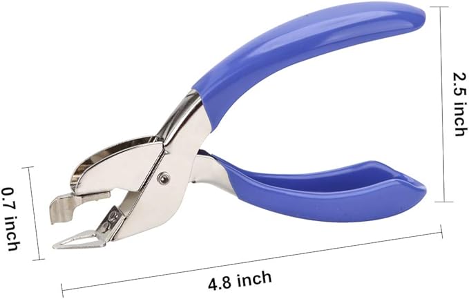 Staple Remover Tool for Office Heavy Hand Staple Pin Pull Easy to Remove(Blue)