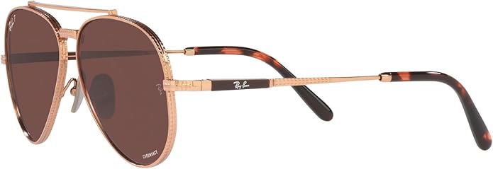 Ray-Ban Unisex Rb8225 Aviator Titanium Aviator Sunglasses