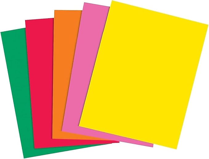 Staples Brights Multipurpose Paper 8.5 x 11 Inch 24 lb Assorted Color Sheets, 500 Ream