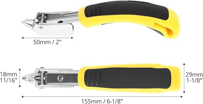 QWORK Heavy Duty Staple Remover Staple Puller Tool, 2 Pack Upholstery Staple Remover with Stainless Steel Tip for Furniture Carpet Cartons Wood Boxes Frames Floors