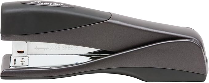 Swingline Stapler, Jam Free, Optima Grip Full Size, Ergonomic Cushion, Metal, 25 Sheet Capacity, Black (87810)