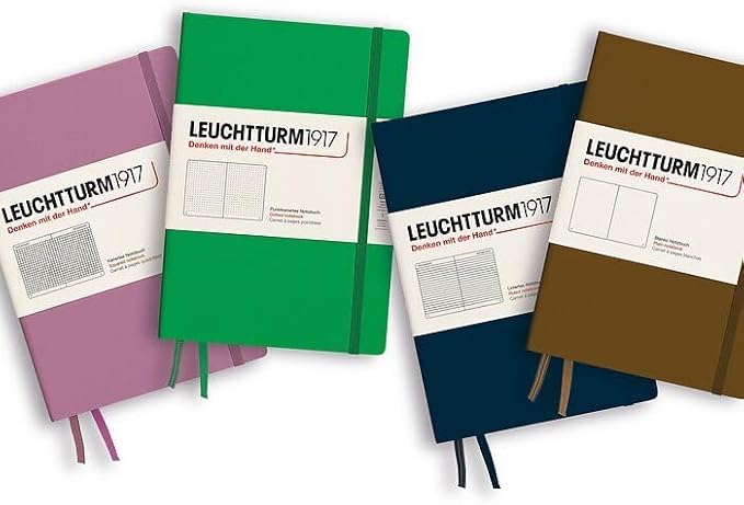 LEUCHTTURM1917 - Notebook Hardcover Medium A5-251 Numbered Pages for Writing and Journaling - Thinking Ahead (Dotted Paper, Spring Leaf)