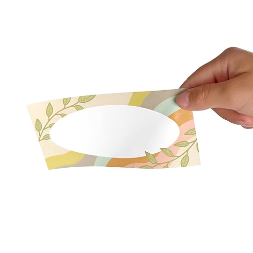 Really Good Stuff EZ Stick Boho Nameplates -Set of 24