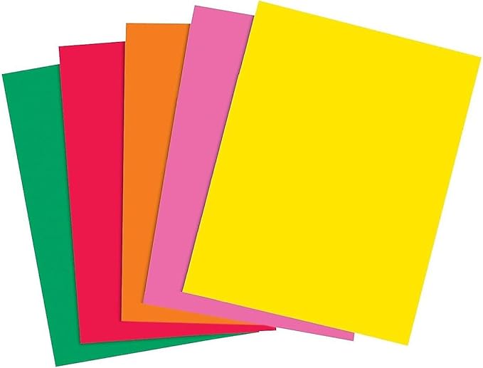 Staples Brights Multipurpose Paper 8.5 x 11 Inch 24 lb Assorted Color Sheets, 500 Ream