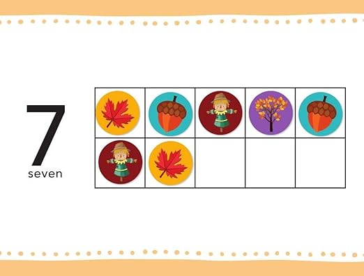 hand2mind Seasonal Ten Frames Math Counters for Kids, Math Counters Chips for Counting and Sorting, Kindergarten Learning Games, Counting Toys, Math Game (288 Math Counters and 10 Ten Frame Cards)