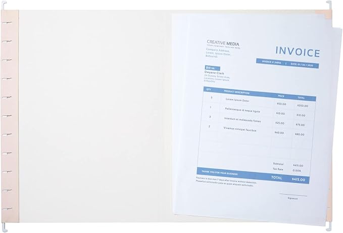 12 Pack Decorative Hanging File Folders, Letter Size, 1/5 Cut Tabs, Rose Gold Foil Stripes (9.5 x 11.5 in)