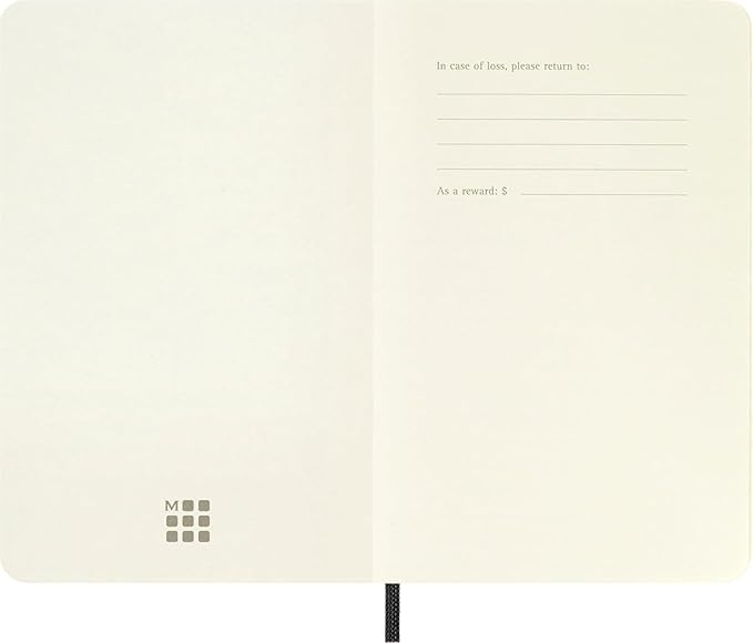 Moleskine Classic Notebook, Soft Cover, Pocket (3.5" x 5.5") Plain/Blank, Black, 192 Pages