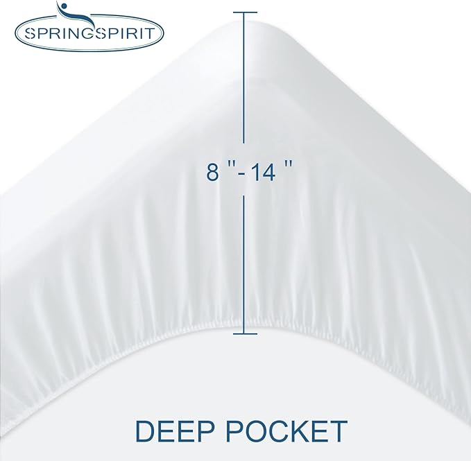 4 Pack Twin Mattress Protector Waterproof Premium Terry Twin Bed Sheets Fitted up to 14'' Ultra Soft and Breathable Mattress Topper Pad Cover Twin Machine Washbale
