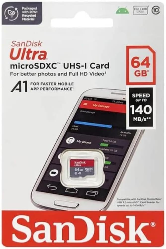 Sandisk Ultra microSD 64 GB 140MB/s