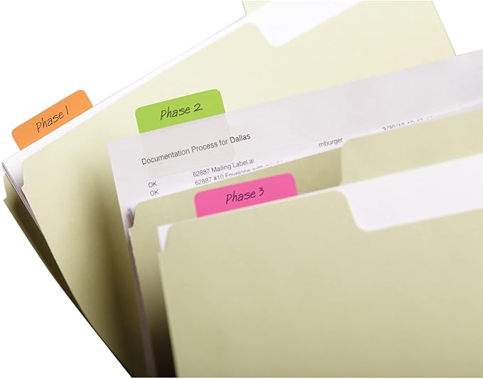 Post-it® Durable Tabs, 2" x 1 1/2", Assorted Colors, 6 Flags Per Pad, Pack Of 4 Pads