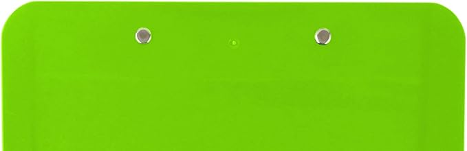 Trade Quest Plastic Clipboard Opaque Color Letter Size Low Profile Clip (Pack of 6) (Lime Green)
