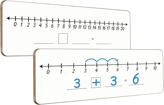 Dry Erase Number Line Whiteboard 4”x12”Double Sided White Board Featuring 0-10 Number Line On One Side 0-20 On The，Dry Erase Board for Kids Number Lines for Students Math Manipulatives
