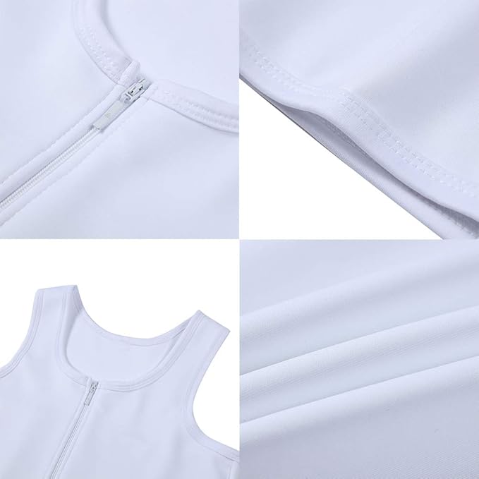JARAZIN Zipper Chest Binder for Women Transgender FTM Half Elastic Band Bra Tank Top