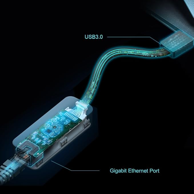 TP-Link USB to Ethernet Adapter (UE306), Supports Nintendo Switch, 1Gbps Gigabit RJ45 to USB 3.0 Network Adapter, Foldable & Portable Design, Plug and Play, Compatible with Windows, macOS, and Linux