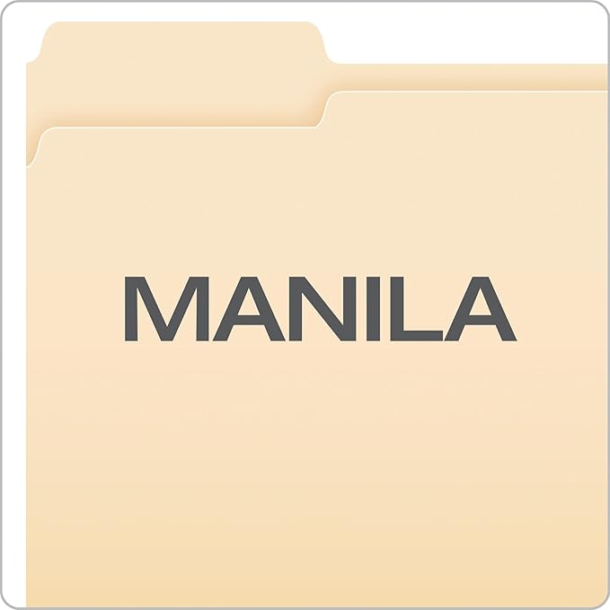 Pendaflex File Folders, Letter Size, 1/3 Cut, Manila, 250 per Box (752250)