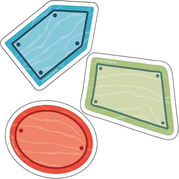 Carson Dellosa 36-Piece Colorful Wood Bulletin Board Cutouts, Colorful Cutouts for Classroom Bulletin Board Set, Assorted Colors Classroom Cutouts for Bulletin Boards