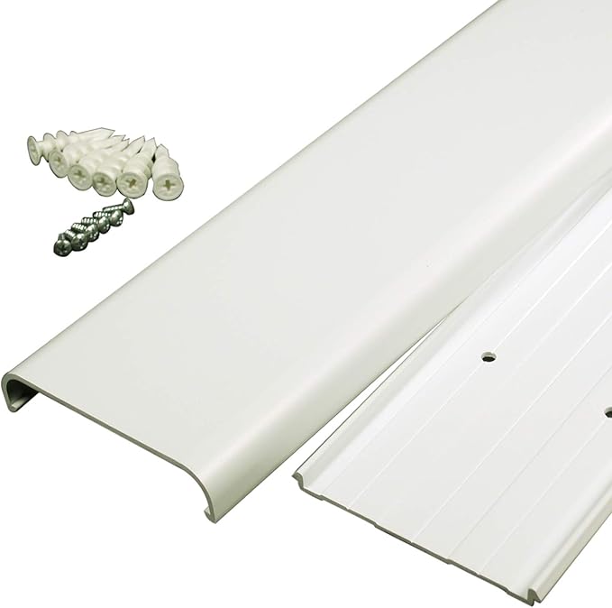 Legrand Wiremold C33 30 Inch Flat Screen TV Cord Cover Kit, Organizer for Wall, Holds Up to 10 Cords or Cables, White (1 Pack)