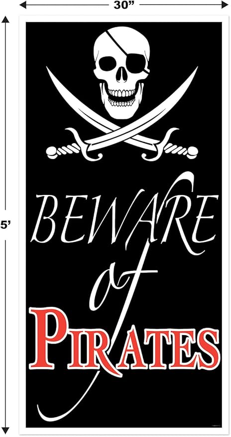 Beistle Beware of Pirates Door Cover