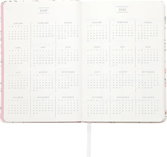 Laura Ashley 2026 Planner - Weekly and Monthly Planner - 8x10 and 6x8 Planning Notebook and Calendar Agenda, Size 6X8, Ivory Floral Pastel