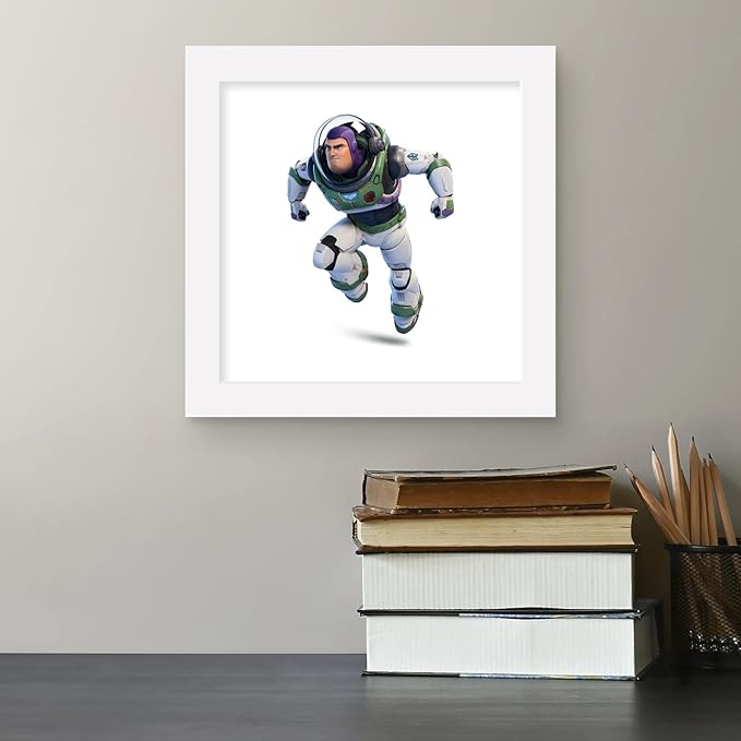 Trends International Gallery Pops Disney Pixar Lightyear - Buzz Lightyear Alpha Suit Wall Art Wall Poster, 12" x 12", White Framed Version