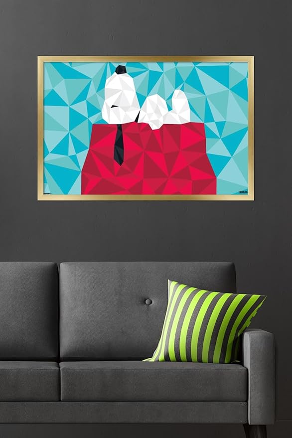 Peanuts: Astronomy-Geometry - Snoopy Wall Poster, 34L" x 22.4W", Gold Framed Version