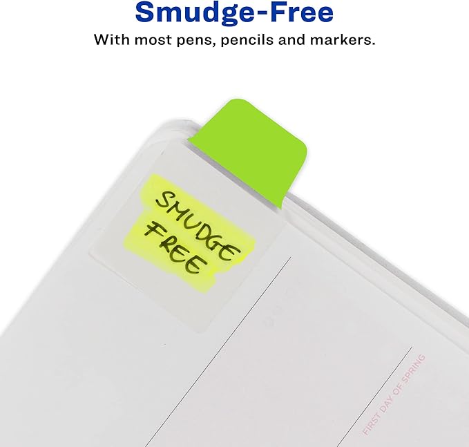 Avery Mini Ultra Tabs, 1" x 1.5", 2-Side Writable, Assorted Neon Colors, 80 Repositionable Tabs (74762)