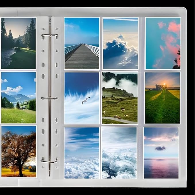 100 Pack 11-Hole Sheet Protectors, Top-Loading Clear Sleeves, Heavy Duty, Waterproof/Dustproof, High Transparency, Fits 3-Ring Binders, Thick & Durable for Photos/Documents