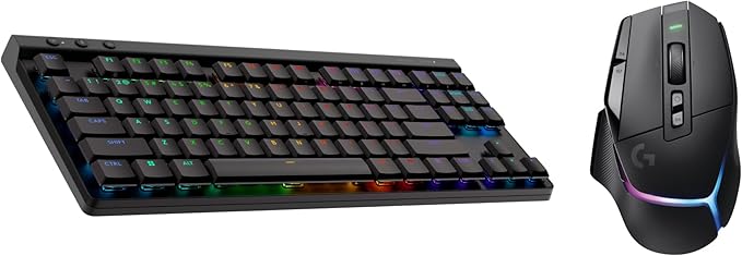 Logitech G502 X Plus Lightspeed Wireless Gaming Mouse + G515 TKL Wireless Gaming Keyboard (Tactile) Bundle: Black