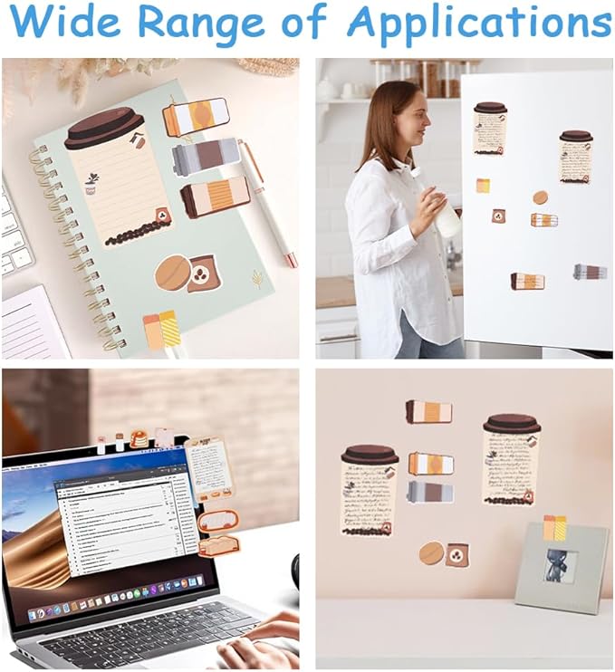 QPIXVB Funny Sticky Notes for Work,Coffee Lover Gifts,Coffee Sticky Notes Set,550 Sheets,Gifts for College Students,Back to School Teacher Gift,Divider Tabs Bundle for Men Women Home School Supplies