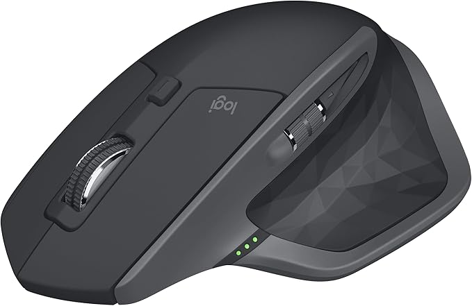 Logitech MX Master 2S Bluetooth Edition Wireless Mouse, Multi-Surface, Hyper-Fast Scrolling, Ergonomic, Rechargeable, Connects Up to 3 Mac/PC Computers,Color-Graphite.