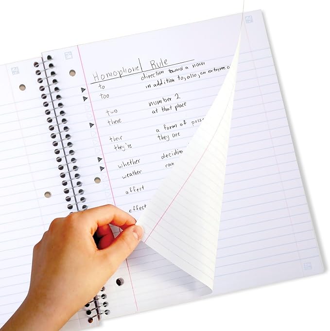 Five Star Spiral Notebook + Study App, 6 Pack, 1 Subject, Wide Ruled Paper, 8" x 10-1/2", 100 Sheets, Fights Ink Bleed, Water Resistant Cover, Assorted Colors (38042)
