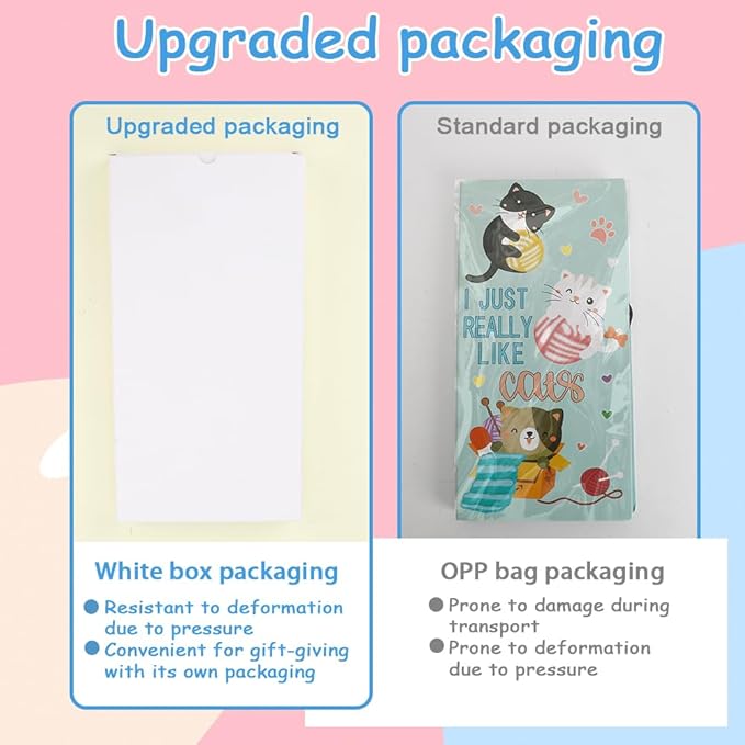 QPIXVB Cute Sticky Notes,440 Sheets Cat Sticky Notes,Cat Gifts for Women,School Supplies,Cartoon Animal Cats Self-Stick Note Pads,Cats Lover Christmas Gifts,Note Pads Set for Students Office Supplies