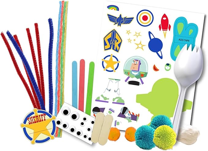 Disney-Pixar's Toy Story Creativity Set – Art Activity Kit with Stickers, Coloring Sheets, Markers & More – Fun Travel Set for Kids, Party Favor & Gift for Ages 3+