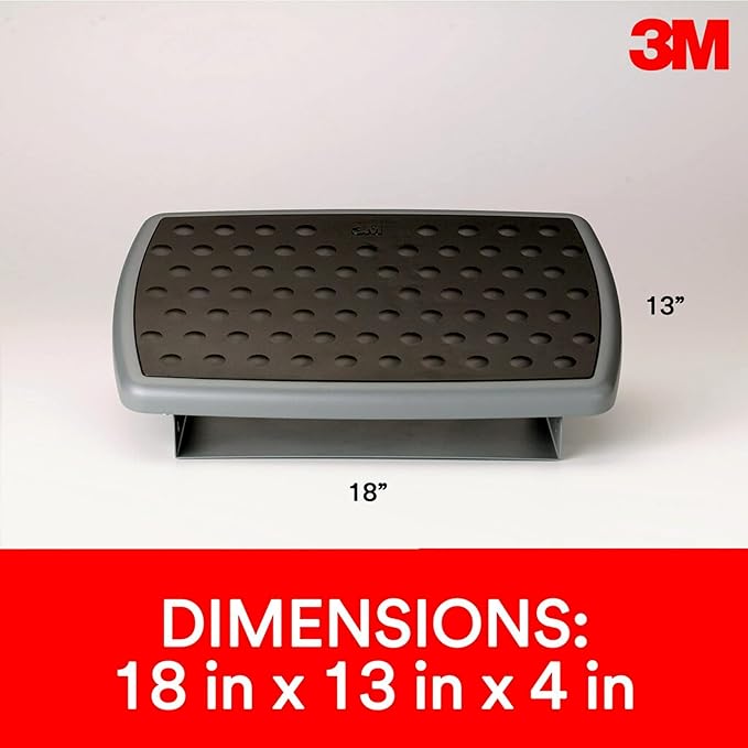 3M™ Adjustable Footrest, Charcoal